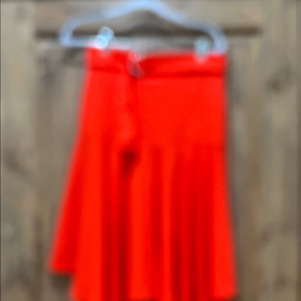 Ann Taylor Bright Red Circle Skirt